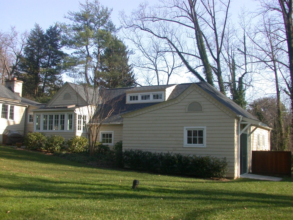 Garage and Mudroom-view from west (Addition #4)